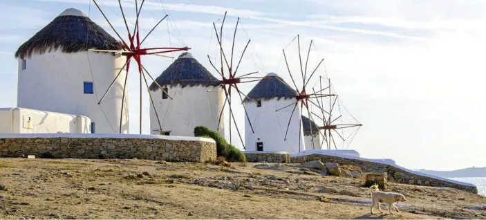  ?? PHOTO: THINKSTOCK ?? The famous windmills on the Greek island of Mykonos.