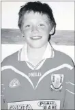  ??  ?? Brian Mulcahy representi­ng Ballynoe National School and wearer of the number 12 jersey on the Cork team that defeated Kerry (0-5 to 0-1) in the primary hurling game at Páirc Uí Chaoimh in 2004. (P)