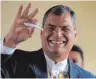  ?? FOTO: AFP ?? Rafael Correa bei seiner Stimmabgab­e am Sonntag.