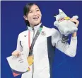  ?? AFP ?? Rikako Ikee at the 2018 Asian Games.