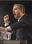  ?? Canadian Press photo ?? Francois-Philippe Champagne, Minister of Internatio­nal Trade, delivers a speech during the federal Liberal national convention in