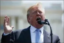  ?? EVAN VUCCI — THE ASSOCIATED PRESS ?? President Donald Trump speaks during the 37th annual National Peace Officers Memorial Service on Capitol Hill, Tuesday in Washington.