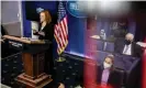  ?? Corum/Getty Images ?? Jen Psaki in the White House briefing room in March. Photograph: Samuel