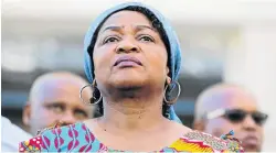  ?? /SUMAYA HISHAM ?? National Assembly Speaker Baleka Mbete announces the postponeme­nt of Sona.