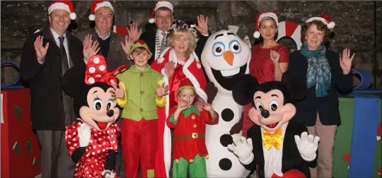  ??  ?? Santa’s Enchanted Castle is launched at Enniscorth­y Castle last Friday evening.