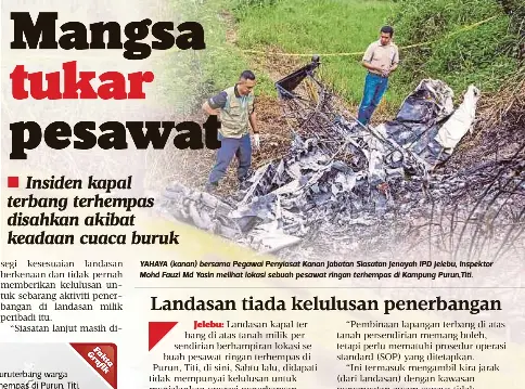 Mangsa Tukar Pesawat Landasan Tiada Kelulusan Penerbangan Pressreader