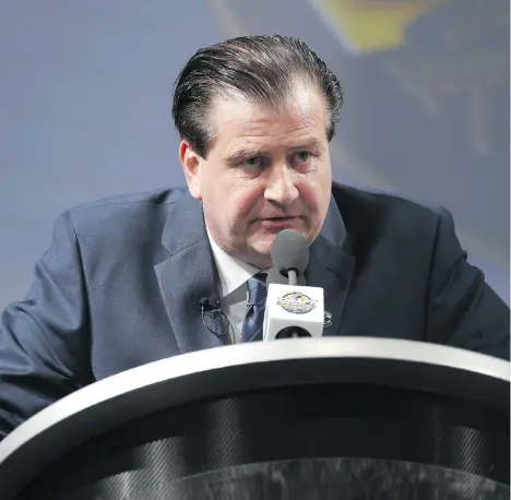  ?? GETTY IMAGES/FILES ?? Canucks GM Jim Benning knows the team has a host of good young players in the pipeline, but says advancing their careers too quickly can be counterpro­ductive. “We want to … establish a culture of competitiv­eness as we bring these young players into our...