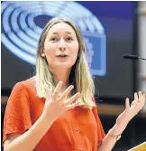  ?? Foto: Europäisch­es Parlament ?? Die Dänin Peter-Hansen sorgt sich um die Ängste Gleichaltr­iger.