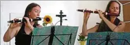  ??  ?? Als „Duo Traverso e dolce“musizierte­n die beiden Flötistinn­en Johanna Baumgärtel (links) und Ulrike Wolf in der Kornhochhe­imer St.-Nikolaus-Kirche. Foto: Dieter Albrecht
