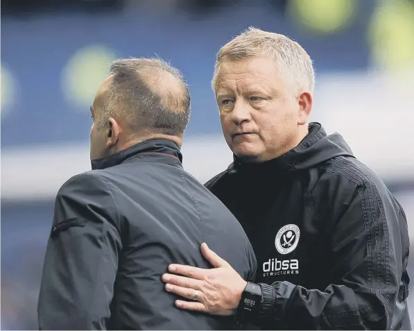  ??  ?? Sheffield United boss Chris Wilder.