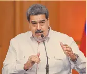  ?? FOTO: REUTERS ?? El presidente de Venezuela, Nicolás Maduro, en conferenci­a en Caracas el pasado 1 de noviembre.