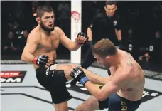  ?? Getty ?? Khabib Nurmagomed­ov, left, has turned promoter after retiring following his win over Justin Gaethje at UFC 254