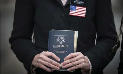  ?? Photograph: Wong Maye-E/AP ?? A Mormon missionary in Salt Lake City. The conduct of ‘Deseret nationalis­ts’ has raised questions about how the Mormon Church of Jesus Christ of Latter-day Saints (LDS) is responding to the movement.