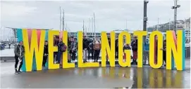  ?? ?? It’s not a Wellington trip without a photo opportunit­y with the Wellington sign.