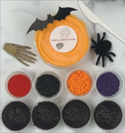  ?? COURTESY OF EURYDICE MANNING ?? Oakland’s James & the Giant Cupcake is offering a Halloween cupcake kit for families to enjoy at home.