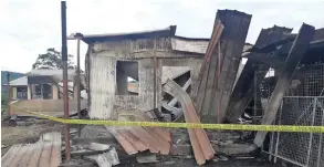  ??  ?? The 18-bedroom house belonging to the Sharma family, which was destroyed in a fire at Vuqele Village in Vatukoula on May 28, 2020.