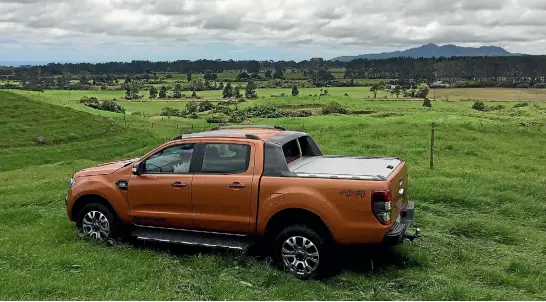  ??  ?? Our Ford Ranger Wildtrak negotiates its way through what is now lush dairying pasture.