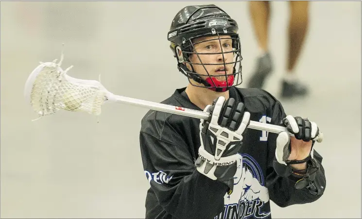  ?? STEVE BOSCH/PNG FILES ?? Langley’s Garrett Billings is embracing the pressure of trying to lead the Vancouver Stealth and selling the virtues of the league to the public and sponsors.