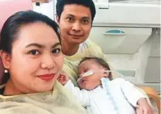  ?? Courtesy: Family ?? Baby Ethan with his parents, Romeo and Charmyl.