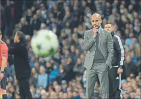  ?? FOTO: MANEL MONTILLA ?? Pep Guardiola. El técnico catalán piensa cómo derrotar al Crystal Palace