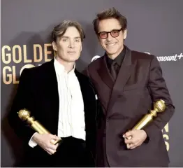  ?? ?? Cillian Murphy i Robert Downey Jr.