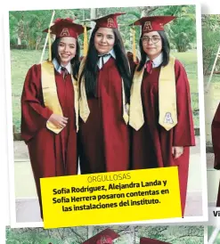  ?? ?? y Alejandra Landa Sofía Rodríguez, contentas en Sofía Herrera posaron del instituto. las instalacio­nes
Victoria Matute y Eduardo Sierra.