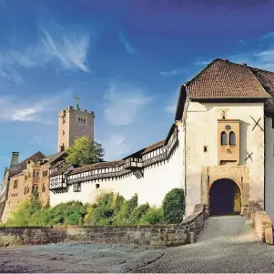  ?? FOTO: THÜRINGEN TOURISMUS/A.-L. THAMM ?? Die Wartburg in Thüringen gehört seit 1999 zum Unesco-Weltkultur­erbe.