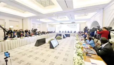  ?? ?? Participan­ts at the Baku conference against colonialis­m