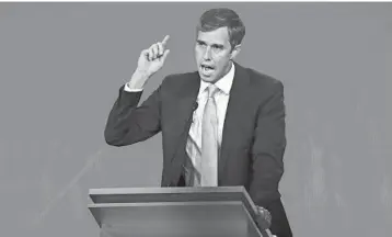  ?? WIN MCNAMEE/GETTY ?? Beto O’Rourke put forth a new message on gun control during Thursday night’s debate.