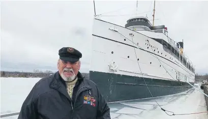  ?? PAT BRENNAN PHOTOS FOR THE TORONTO STAR ?? Capt. Rick Conroy heads a volunteer group called Friends of Keewatin, which is responsibl­e for the restoratio­ns of the S. S. Keewatin.