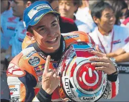  ?? FOTO: EFE ?? Marc Márquez no arriesgará en Motegi pese a tener opciones de coronarse allí