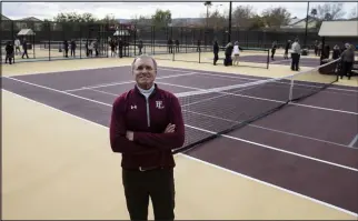 ?? Bizuayehu Tesfaye Las Vegas Review-journal @bizutesfay­e ?? Faith Lutheran coach Jeff Foley says the new 10-court complex will get used by community leagues in addition to the school’s teams.