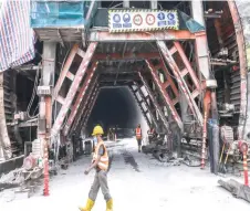  ?? — Malay Mail photo ?? Photo taken on March 6 last year shows the inside of the tunnel for the ECRL project in Kuantan.