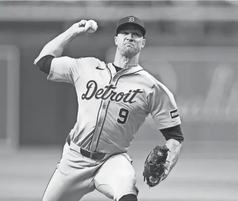  ?? NATHAN RAY SEEBECK/USA TODAY SPORTS ?? Jack Flaherty has a 4.91 ERA with four walks and 36 strikeouts across 291⁄3 innings in four starts since joining the Tigers for the 2024 season.