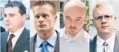  ?? AP ?? This combinatio­n photo shows Blackwater guards Dustin Heard, from left, Evan Liberty, Nicholas Slatten and Paul Slough. All four received presidenti­al pardons Tuesday.