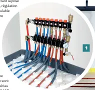  ?? Comap. ?? 1. Dalle à plots, permettant la pose par une seule personne, régulation sans fil, collecteur modulable et tube PER avec barrière anti-oxygène pour plus de longévité, sont les ingrédient­s du système complet
Biofloor de