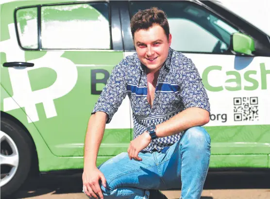 ?? Picture: ALIX SWEENEY ?? AUSTRALIAN-FIRST: Hayden Otto, CEO of Townsville-based Bitcoinbch.com, ahead of the Bitcoin Cash City Conference.
