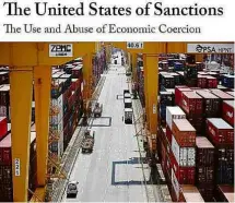  ?? ?? Na revista Foreign Affairs, ‘Os Estados Unidos das Sanções’