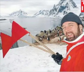  ??  ?? Michael Wigge in Antarctica.