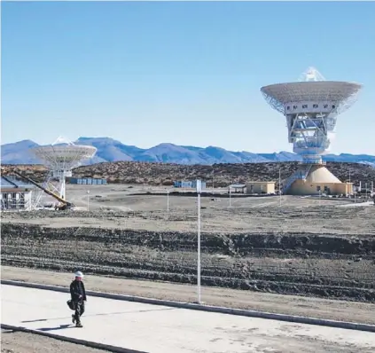  ?? ?? ►
Vista de la estación espacial china en Neuquén.