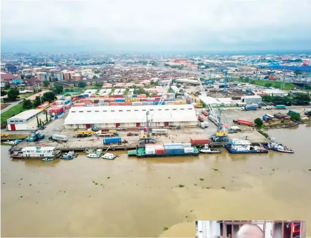 ??  ?? Aerial view of Onitsha Port in Anambra State