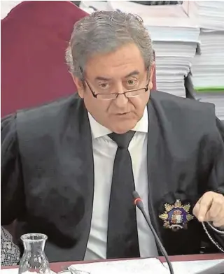  ?? EFE ?? Javier Zaragoza, fiscal del Supremo
