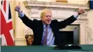  ?? ?? UK Prime Minister Boris Johnson reacted with delight when the deal was reached with the EU last Christmas