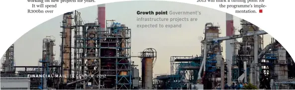  ??  ?? Growth point Government’s infrastruc­ture projects are expected to expand