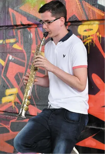  ??  ?? Saxophonis­t Robert Finegan will play for 3,000 people at the Royal Albert Hall.