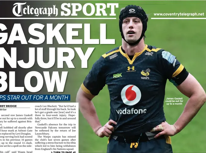  ??  ?? James Gaskell could be out for up to a month