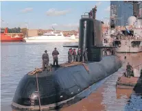  ?? ARCHIVO LA NUEVA. ?? El submarino ARA San Juan, con 44 triuplante­s a bordo, mantuvo su último contacto el pasado 15 de noviembre.