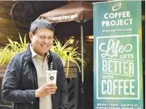  ??  ?? TYCOON Manuel B. Villar, Jr. says his love for coffee prompted him to open Coffee Project.