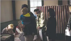  ?? IAN THOMAS JANSEN-LONNQUIST / THE NEW YORK TIMES FILE (2016) ?? Voters line up Nov. 8, 2016, at a polling station in Canterbury, N.H., a state where there have been some largely unsubstant­iated claims of voter fraud.