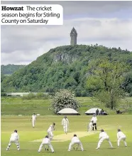  ??  ?? Howzat The cricket season begins for Stirling County on Saturday